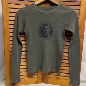 Women's Long Sleeve Olive Top